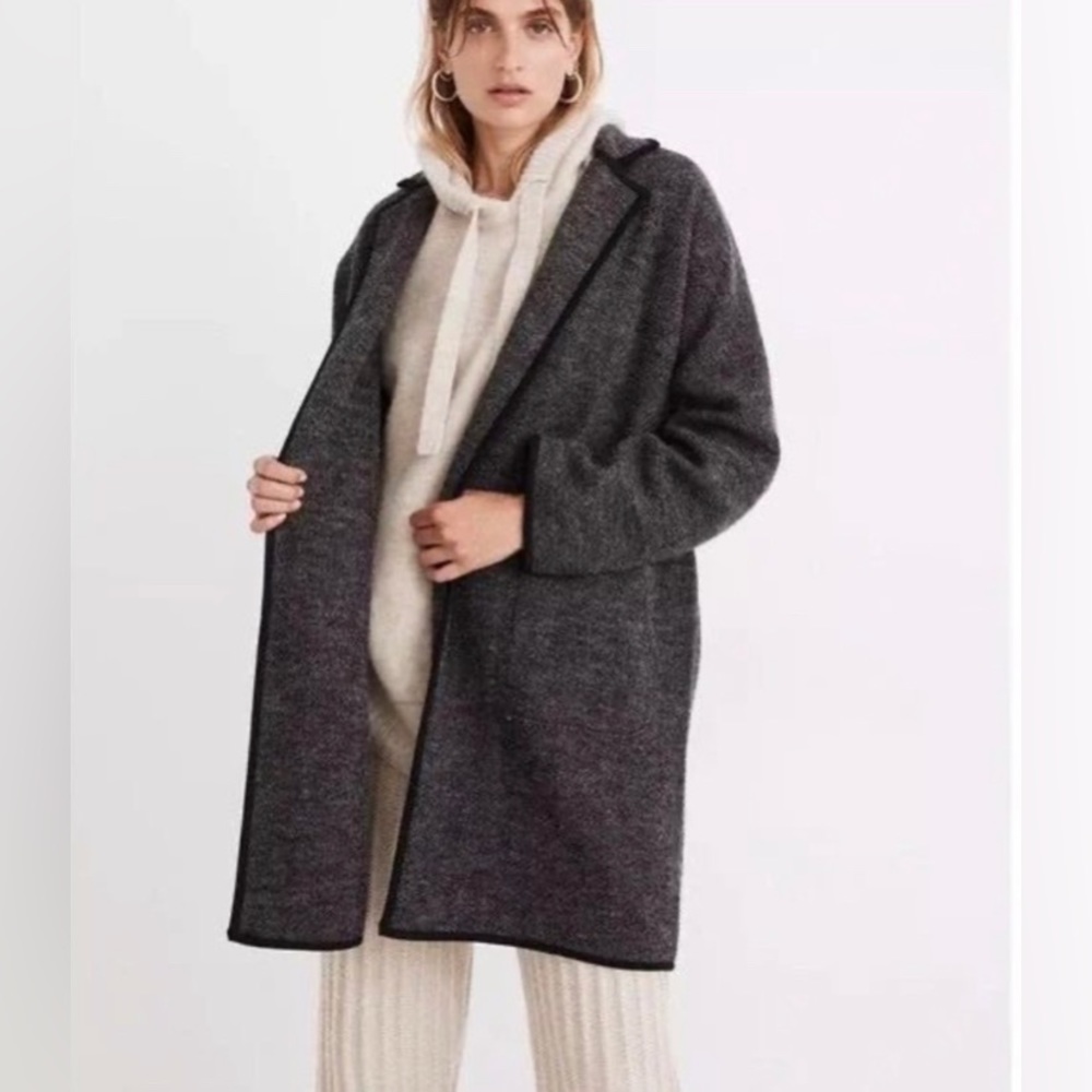 Madewell herringbone courton sweater coat - size small